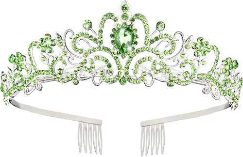 Miniatura 17 de COCIDE Diadema de cristal con coronas de tiara, corona de diamantes de imitación de princesa con peines, diademas de novia, boda, graduación, fiesta