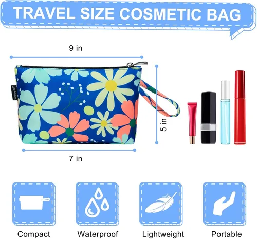 Miniatura 2 de Gloppie Bolsa de Maquillaje de Viaje Bolsas de Maquillaje para Mujeres Bolsa de Cosméticos Pequeña Bolsa de Maquillaje con Cremallera, S, Moda E