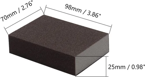 Miniatura 2 de Auniwaig Bloque de esponja de lijado, esponja de papel de lija de grano 400-600, ladrillo de arena disponible en húmedo y seco, lavable