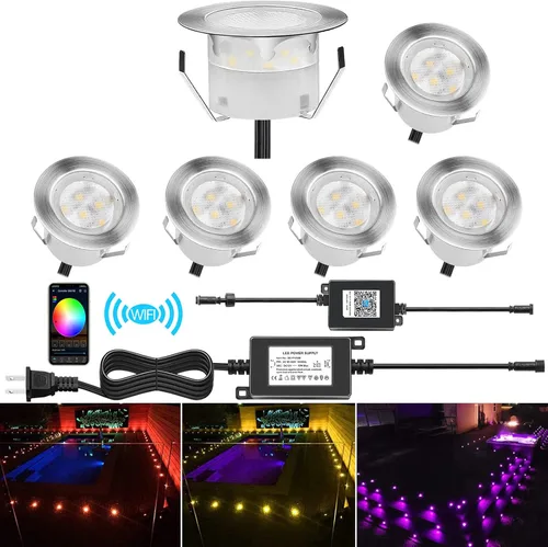 Miniatura 42 de lámpara LED decorativa de bajo voltaje de 1 vatio, impermeable, para exteriores, patio, jardín, escaleras Blanco cálido