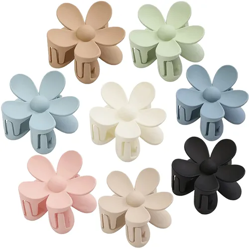 Miniatura 12 de Pinzas para el cabello de flores, 8 unidades, pinzas grandes para mujeres y niñas, cabello grueso y delgado, agarre fuerte, antideslizante, gran