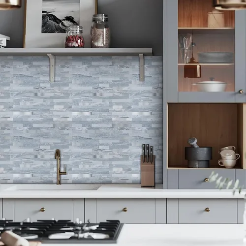 Miniatura 5 de Midcard 10 Hojas de Azulejos de Pared PVC para Salpicaduras, de Pelar y Pegar, para Salpicaduras de Cocina