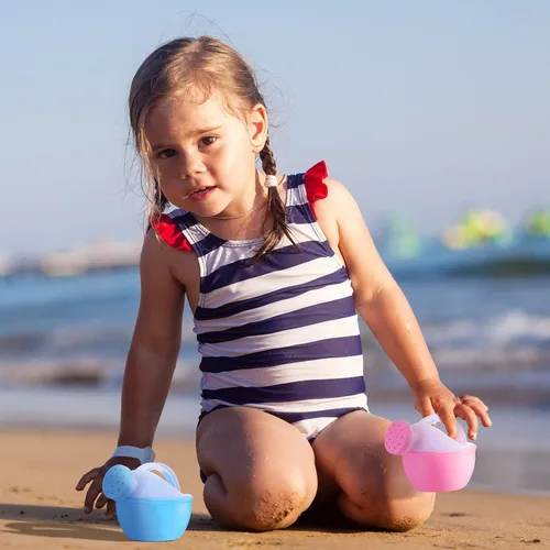 Miniatura 7 de Sosation 12 piezas de mini regaderas para niños, juguete de agua para la playa, arena, agua, juguete para niños pequeños, maceta de riego pequeña
