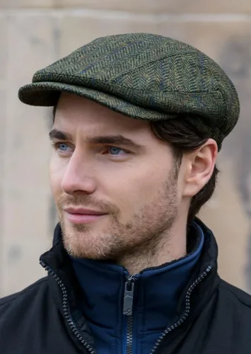 Miniatura 2 de Mucros Weavers Gorra plana irlandesa para hombre, fabricada en Irlanda, 100% tweed irlandés, verde