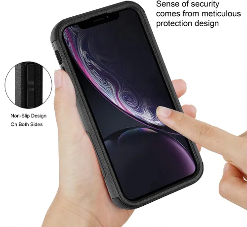 Miniatura 5 de Co-Goldguard Funda para iPhone XR, [3 capas] [a prueba de golpes] [a prueba de caídas] para iPhone XR, funda de protección resistente para iPhone