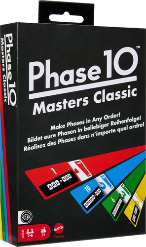 Miniatura 8 de Mattel Games Juego de cartas Phase 10 con baraja accesible para daltónicos en lata de almacenamiento y viaje para niños, adultos y familias