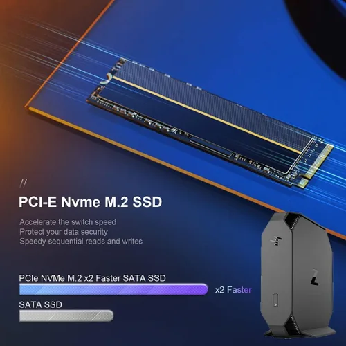 Miniatura 7 de HP Z2 Mini G4 - Micro PC de escritorio con estación de trabajo, Core i3 Intel 8th Win 11, RAM DDR4 de 16 GB, SSD NVMe M.2 de 1TB + disco duro de 1
