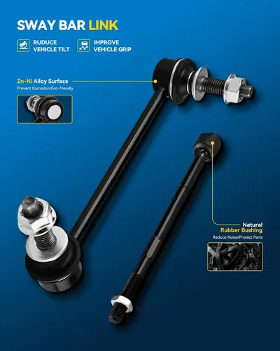 Miniatura 4 de PHILTOP Kit de suspensión delantera de 10 piezas, brazos de control inferiores con juntas de bola, eslabones de extremo de barra estabilizadora