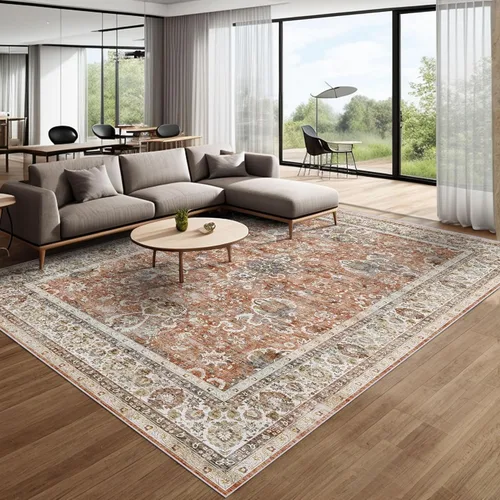 Miniatura 94 de Alfombras de área de 5 x 8 pies para dormitorio, alfombra lavable de 5 x 8, alfombra vintage grande, antideslizante, alfombra bohemia para sala