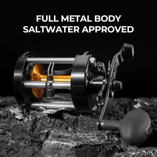 Miniatura 3 de KastKing Rover Round Baitcasting Fishing Reel, Perfect Conventional Reel for Catfish, Salmon/Steelhead, Striper Bass and Inshore Saltwater Fishing