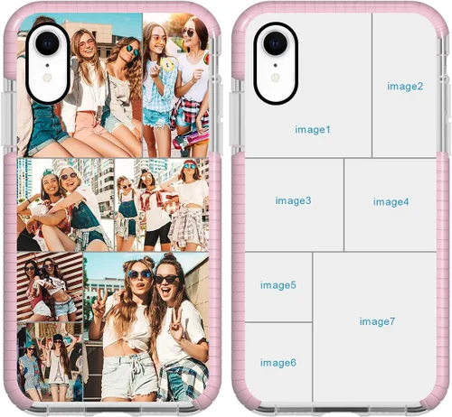 Miniatura 24 de Funda de teléfono personalizada para iPhone XR, diseño personalizado de fotos de collage de múltiples imágenes, resistente a los golpes, resistente