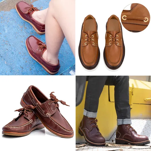 Miniatura 6 de TeeLiy Cordón plano de 3 mm de cuero genuino, cuerda de encaje de cuero para joyería, cordones de zapatos de cuero, artes y manualidades