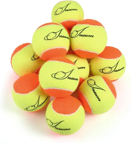 Miniatura 6 de insum Pelotas de tenis para niños jóvenes de fieltro para adolescentes principiantes, rojo, naranja, verde, 25%, 50%, 75% velocidad más lenta Baja