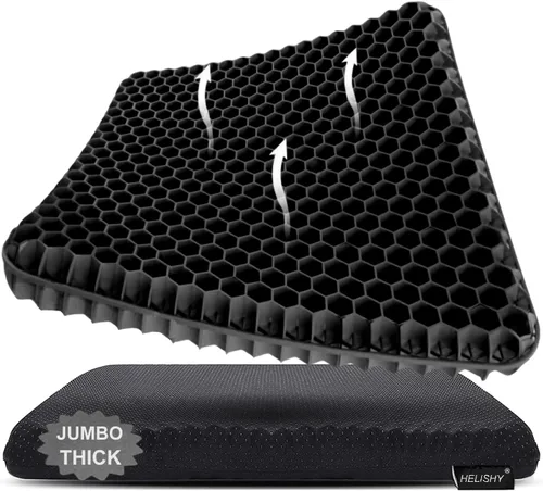 Miniatura 12 de Cojín de gel para asiento, almohadillas de silla de cojín de gel súper grande con funda antideslizante para silla de ruedas para el hogar, oficina