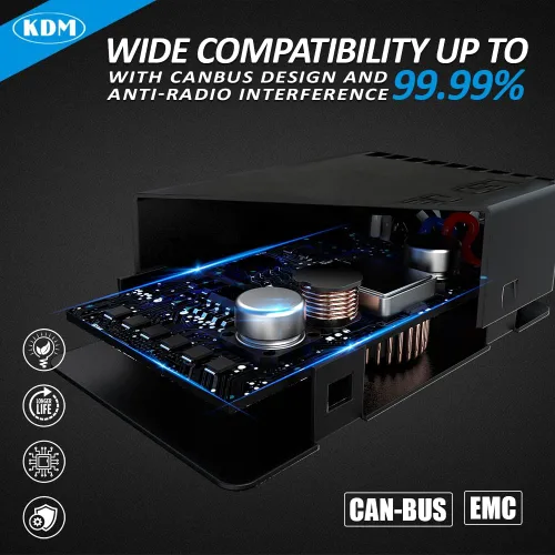 Miniatura 7 de KDM H7 LED Canbus Decodificador, resistencia de carga antiparpadeo sin errores, adaptador LED de advertencia cancelador de advertencia, paquete de 2