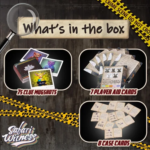 Miniatura 3 de Whales Entertainment Juego de cartas a juego de recuerdos de testigos Safari Cuenta con modos avanzados y aptos para principiantes Juego