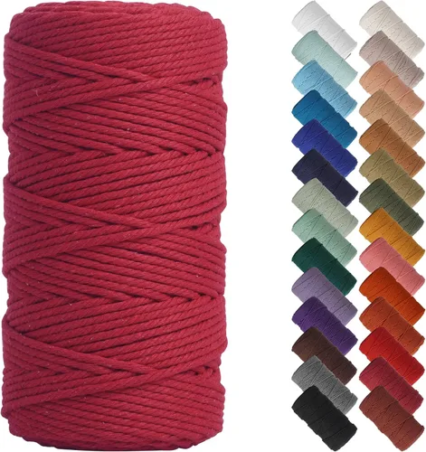 Miniatura 22 de NOANTA - Cuerda de macramé color beige natural, 1/8 pulgadas (3 mm) x 109 yardas (100 metros), cuerda de algodón colorido para colgar en la pared