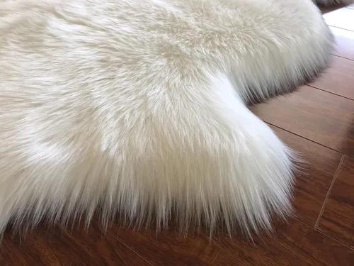 Miniatura 7 de LAMBZY Alfombra sintética de piel de oveja auténtica, con textura inferior gruesa, fuerte, fácil de lavar, resistente a las manchas, perfecta