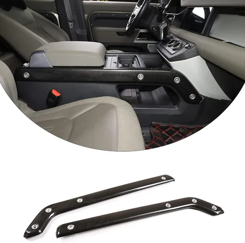 Miniatura 2 de TINKI 2 piezas de plástico ABS para decoración de consola central de automóvil para Land Rover Defender 110 accesorios 2020 2021 2022 piezas