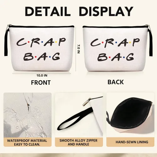 Miniatura 2 de Jztco Bolsa de cosméticos para mujeres, colegas, hermanas, fanáticas, mejores amigas, bolsas para organización, bolsa de aseo portátil impermeable