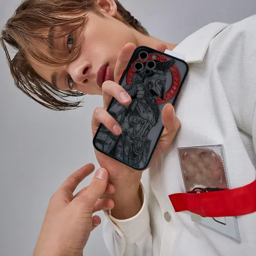 Miniatura 5 de Cool Gladiator - Funda para teléfono con relieve 3D, compatible con iPhone 7/8/SE, transparente esmerilado y moderno