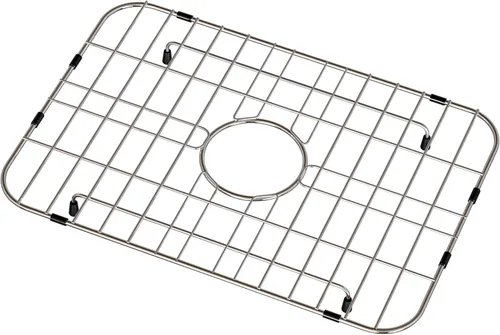 Rejilla para fregadero de 18 x 12-1/2 pulgadas, drenaje centrado con radio de esquina de 1-1/2 pulgadas, material de acero inoxidable para fregadero