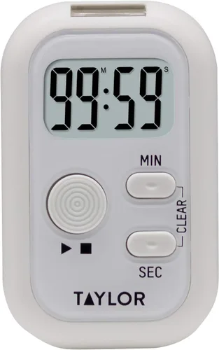 Miniatura 4 de Taylor Temporizador digital de alerta múltiple (sonido, luz, vibración), estándar, blanco