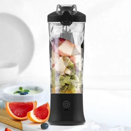 Miniatura 4 de Licuadora portátil, 18000rpm 20.3 fl oz de gran capacidad inalámbrica de acero inoxidable con 6 cuchillas ultra afiladas para batidos y licuados