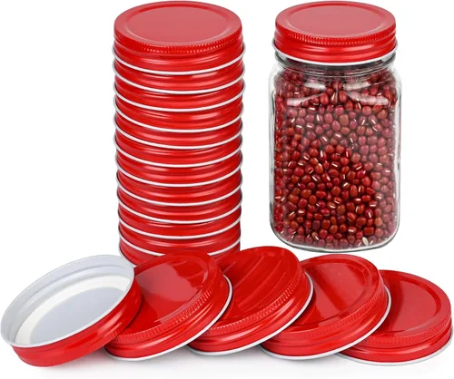 BSL® 48 paquetes de tapas para tarros Mason de 2.75 pulgadas, boca regular, a prueba de fugas, tapas sólidas, a prueba de fugas, herméticas, sello