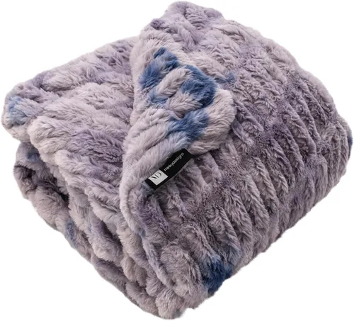 Miniatura 13 de Minky Designs Manta Minky Gris Ceniza – Manta de Tiro de Piel Sintética Ultra Suave para Sofá, Cama y Hogar – Esponjosa, Cálida y Lujosa – Colección