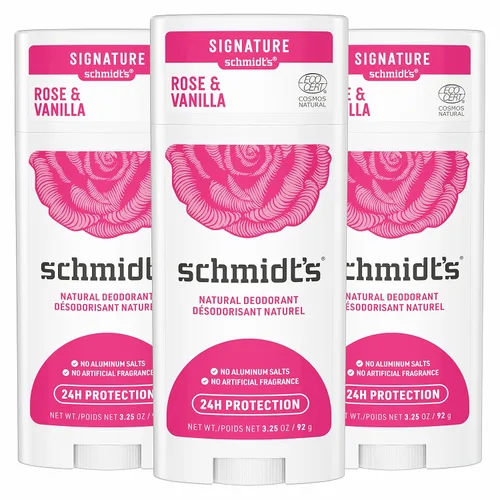 Miniatura 20 de Schmidt's Desodorante vegano sin aluminio rosa y vainilla con protección contra olores las 24 horas para mujeres y hombres, ingredientes naturales