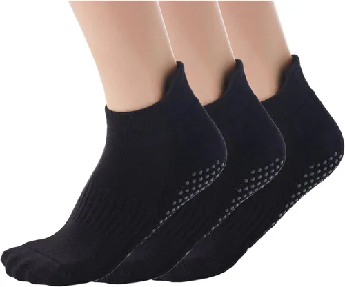 UTTPLL Calcetines antideslizantes para mujeres y hombres, calcetines de yoga atléticos acolchados para pilates, calcetines de hospital con agarres