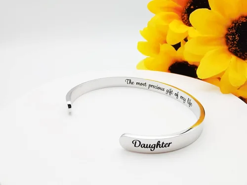 Miniatura 73 de Pulseras inspiradoras para mujer, joyería de acero inoxidable, con refranes, pulsera motivacional con mensaje oculto, pulseras grabadas para mejor