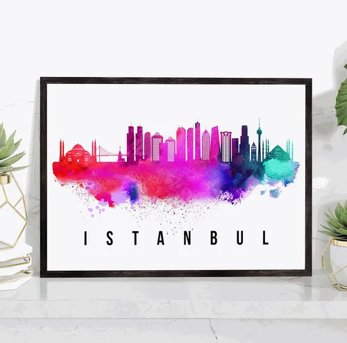 Miniatura 15 de Póster de Kazan Skyline Russia, pintura de paisaje urbano de Kazán, póster de Rusia, impresión de paisaje urbano de Kazán y monumentos, arte