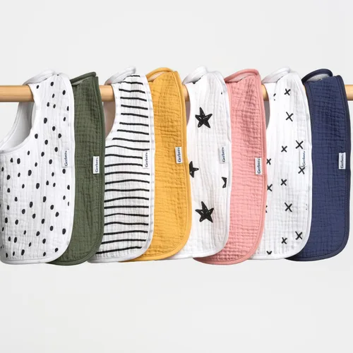 Miniatura 5 de Baberos unisex para bebé de muselina Gerber, pack de 8 para babeo Multi Neutral 2