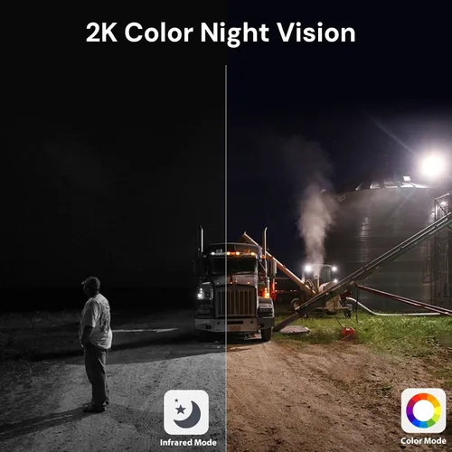Miniatura 7 de Cámara de seguridad celular 4G LTE inalámbrica para exteriores, no necesita WiFi, visión nocturna a color 2K, panorámica/inclinación de 360°