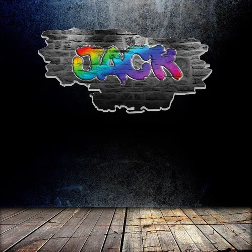 Miniatura 3 de Pegatina de pared personalizada de grafiti 3D con nombre Vinilo de decoración artística personalizada Desmontable Se arranca y se pega Arte