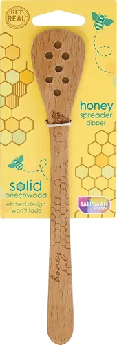 Talisman Designs - Espátula (madera de haya), Honey Bee Collection Esparcidor y Dipper de miel