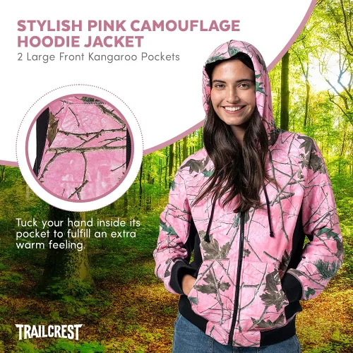 Miniatura 5 de TrailCrest Sudadera con capucha y cremallera completa para mujer