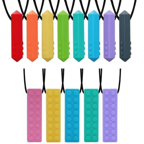 Hoaisun Paquete de 13 collares masticables sensoriales