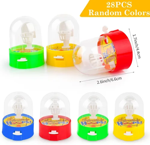 Miniatura 2 de Hooqict Paquete de 28 mini juegos de tiro de baloncesto con dedo, suministros de fiesta de baloncesto, juguetes para niños de 8 a 12 años