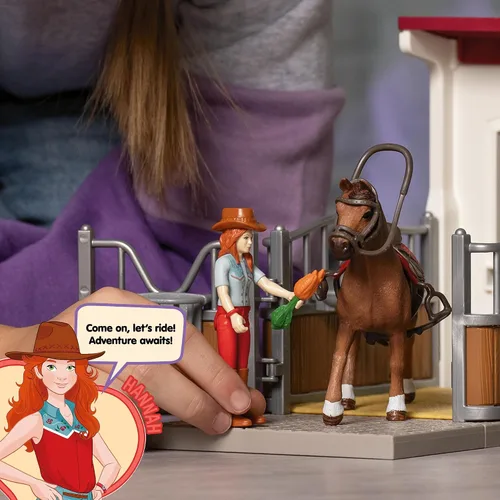 Miniatura 3 de Schleich Horse Club - Juego de 10 piezas de Hannah y Cayenne - Juguetes de caballo y jinete para niñas y niños con accesorios de equitación - Set
