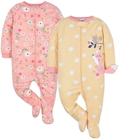 Miniatura 8 de Gerber Sleep 'N Play (2 unidades para bebés y niñas, recién nacidas), Foxy Lindo