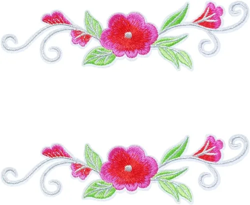 Parches de flores rosas intensas para coser o planchar en parches bordados para niños, parches para ropa, vestidos, cortinas, decoración de costura,