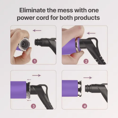 Miniatura 7 de 818 Pro Salon - Juego de secador y alisador de pelo 110000 RPM de alta velocidad iónico XCell ultraligero con difusor Plancha y rizador de pelo
