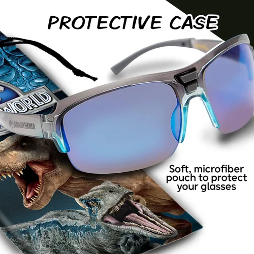 Miniatura 5 de Universal Studios Jurassic World - Gafas de sol para niños, elegantes, cómodas y duraderas, con protección UV, con funda de transporte suave