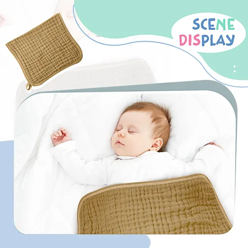 Miniatura 5 de Irenare - Gasas, pañales o toallitas faciales para bebés grandes de muselina, multicolor; con 6 capas absorbentes; 6 unidades, de 20 x 10 pulgadas.