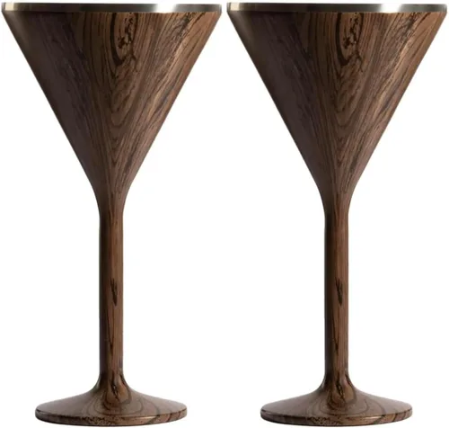 Miniatura 14 de NEWPORT Stemware Collection Premium Vacuum Insulated Stainless Steel Martini Glasses, Lightweight Margarita Glasses, Unbreakable & Stay Cold