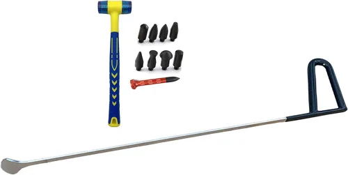 Miniatura 4 de Kit de herramientas de barra de eliminación de abolladuras sin pintura, juego de 11 herramientas de reparación de abolladuras para puerta, 11