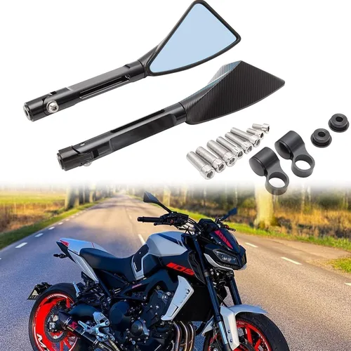 Miniatura 3 de JMTBNO Espejo universal CNC para manillar de motocicleta de 0.315 in y 0.394 in, espejos retrovisores laterales de motocicleta para bicicleta
